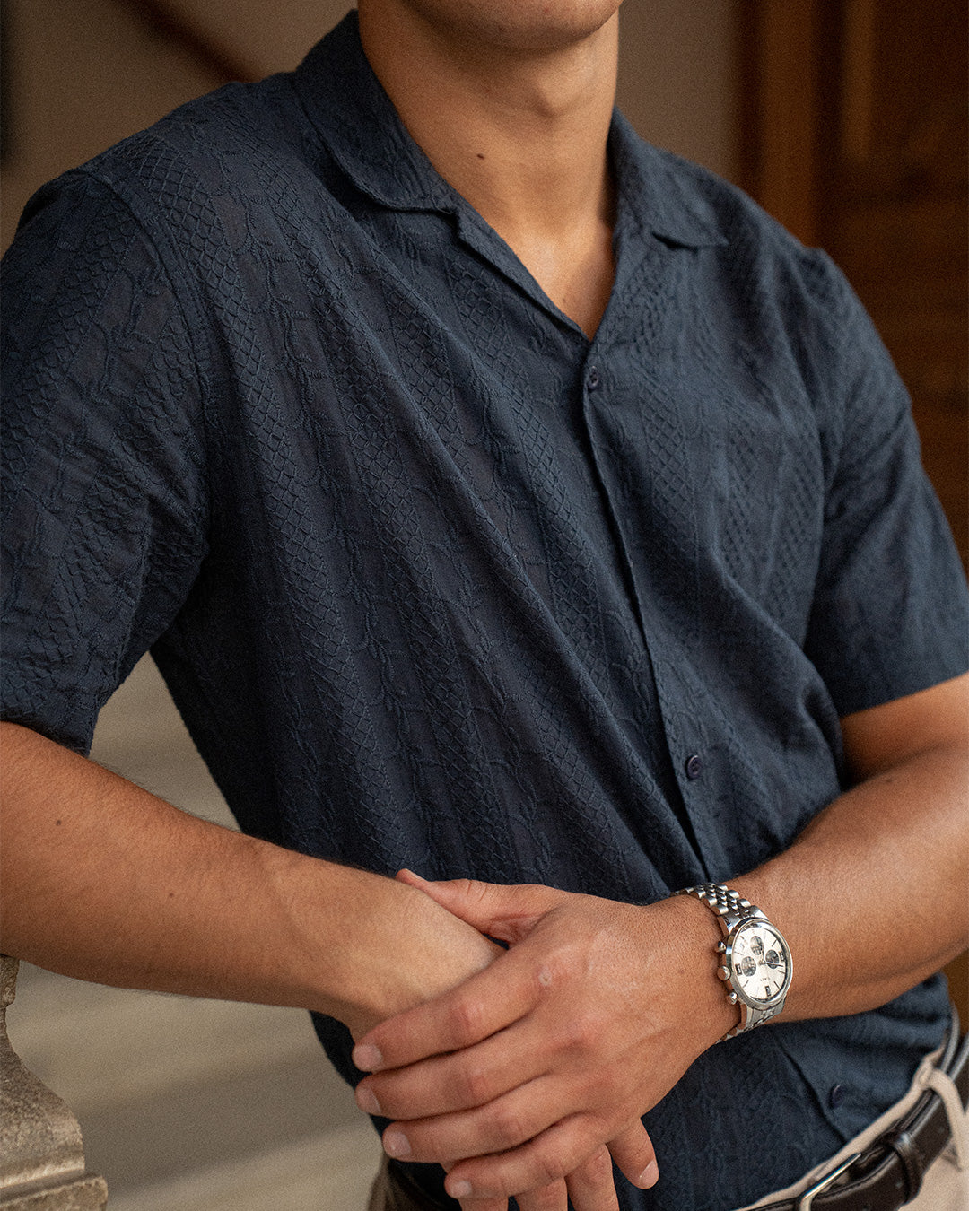 Camisa casual bordada