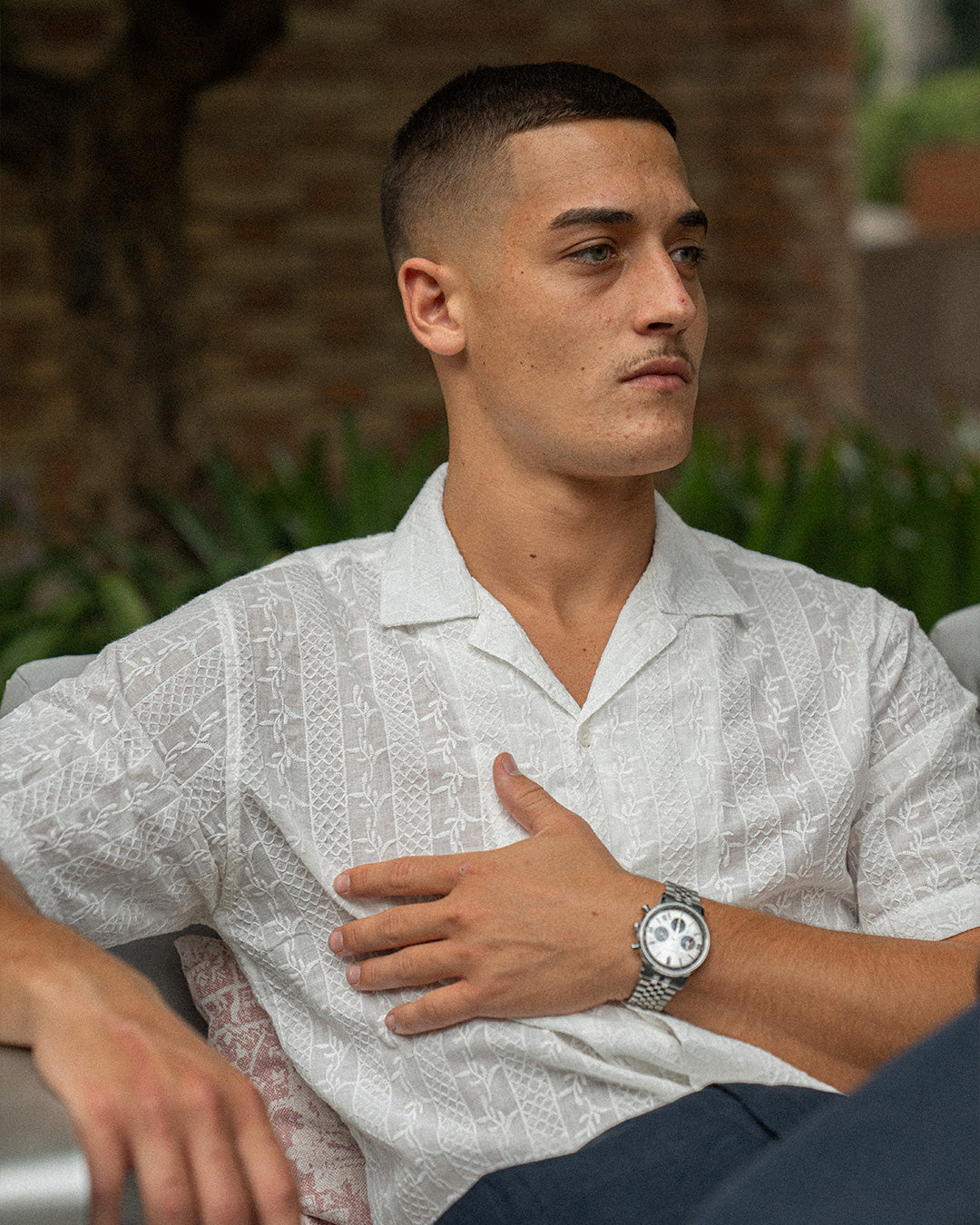 Camisa casual bordada