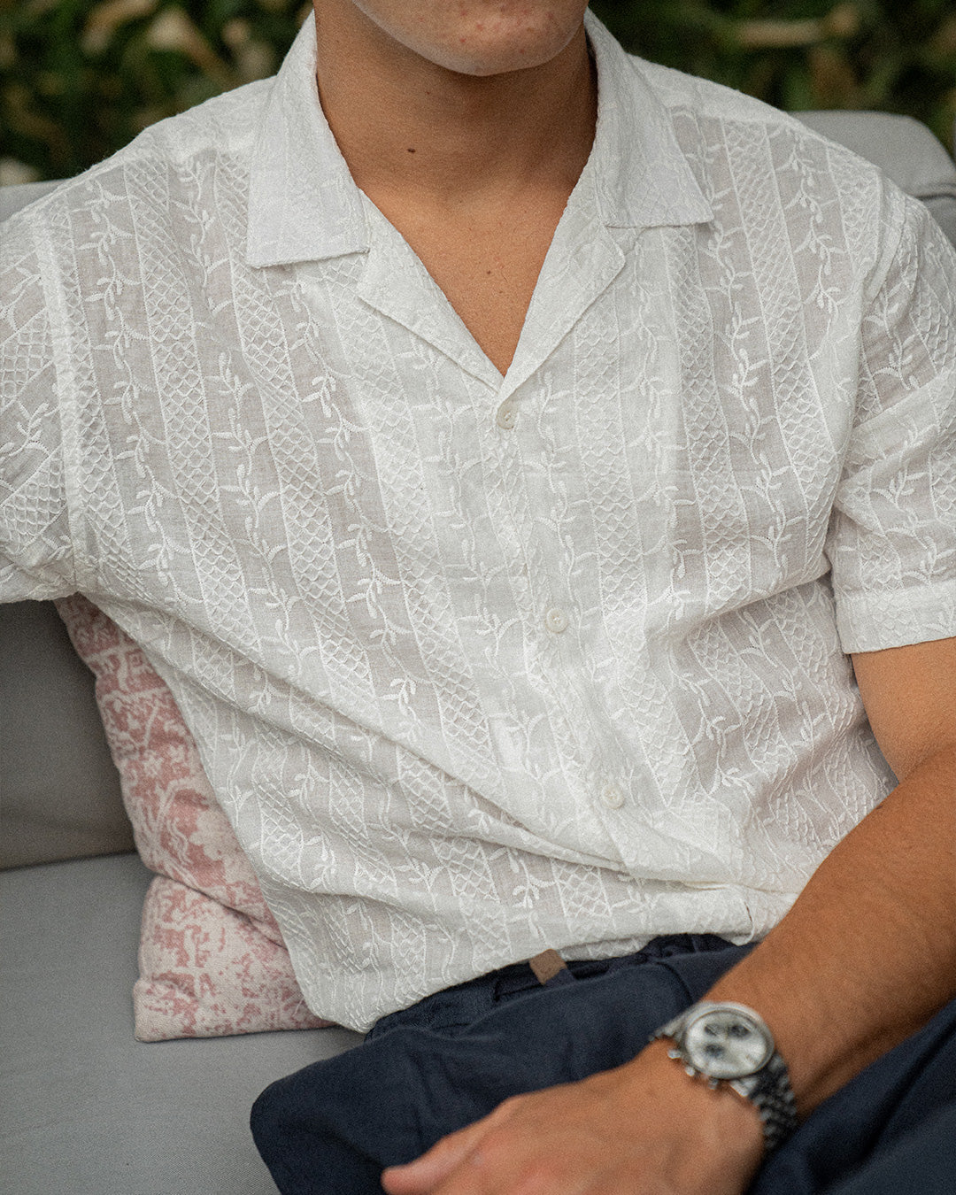 Camisa casual bordada