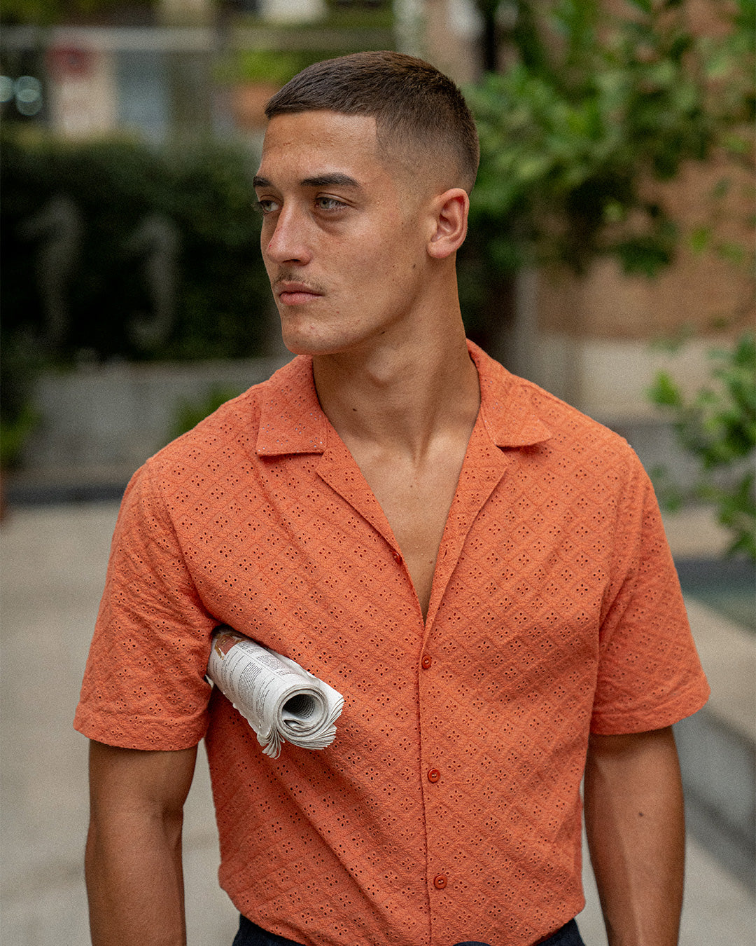 Camisa casual bordada