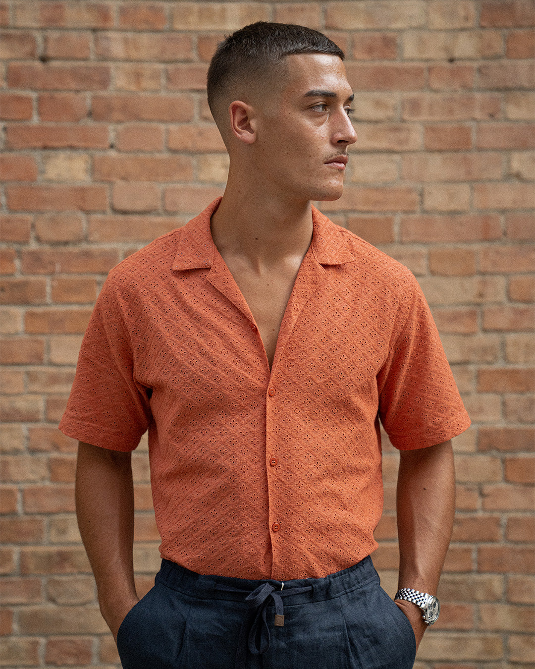 Camisa casual bordada